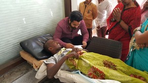 NTR Meets Cancer Patient Nagarjuna